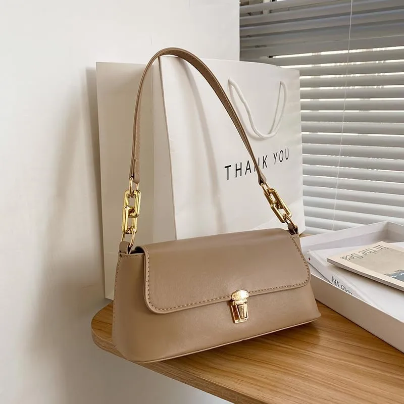 Handbags for Women Elegant Leather Wallet Ladies Shoulder Bags Designer Top Handle Armpit Bag Handbag with Chain