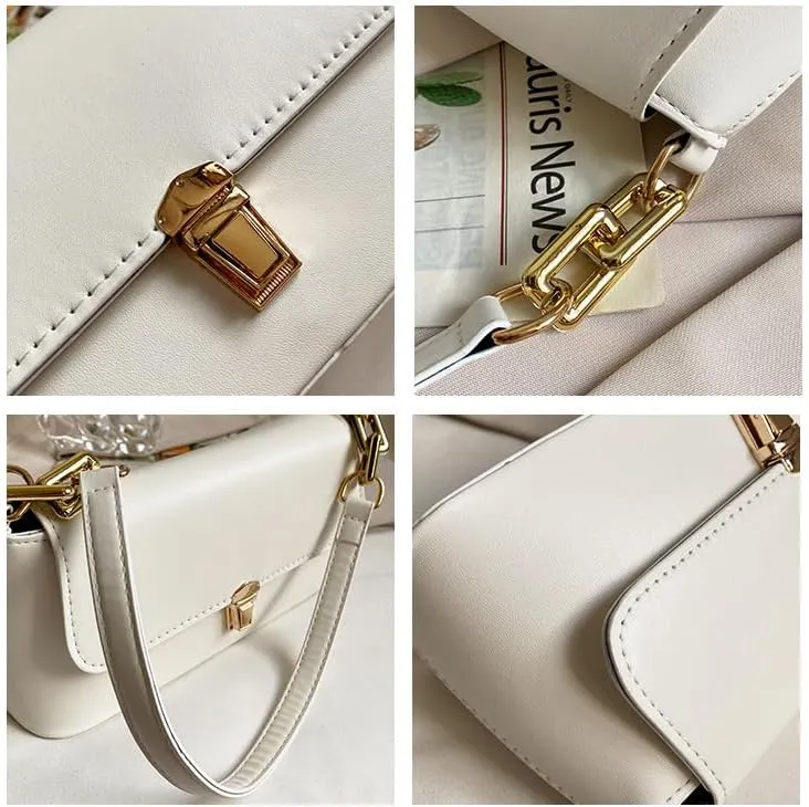 Handbags for Women Elegant Leather Wallet Ladies Shoulder Bags Designer Top Handle Armpit Bag Handbag with Chain