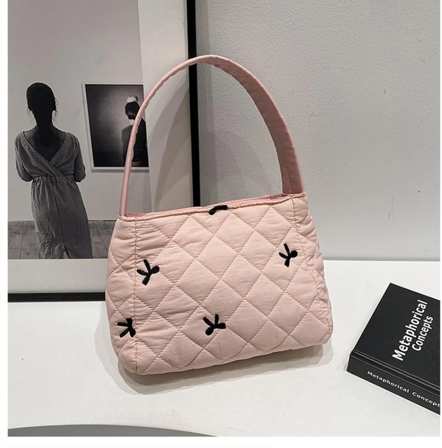 handbags for women Small tote bag cute pink bow hobo & Purse bag for Travel Work