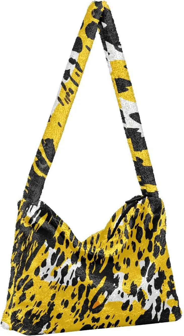 Hercules Puppy Lifting Weights Plush Shoulder Bag, Purse Handbag Shoulder Bag, Plush Tote Bag Women