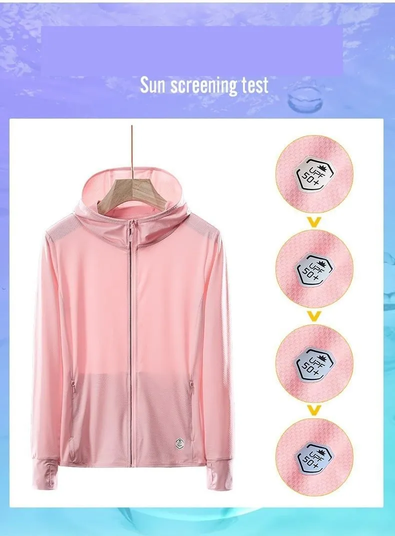 HOLLYWEED Summer Sunscreen Clothing Ladies Thin Breathable Summer UV Protection