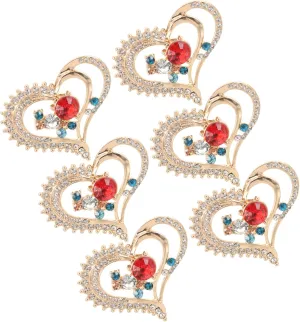 HOMSFOU 10Pcs Rhinestone Heart Applique Patches for Clothing Shoes and Handbags Sparkly DIY Decorative Garment Decors Accessories for Crafting and Fashion Upgrades