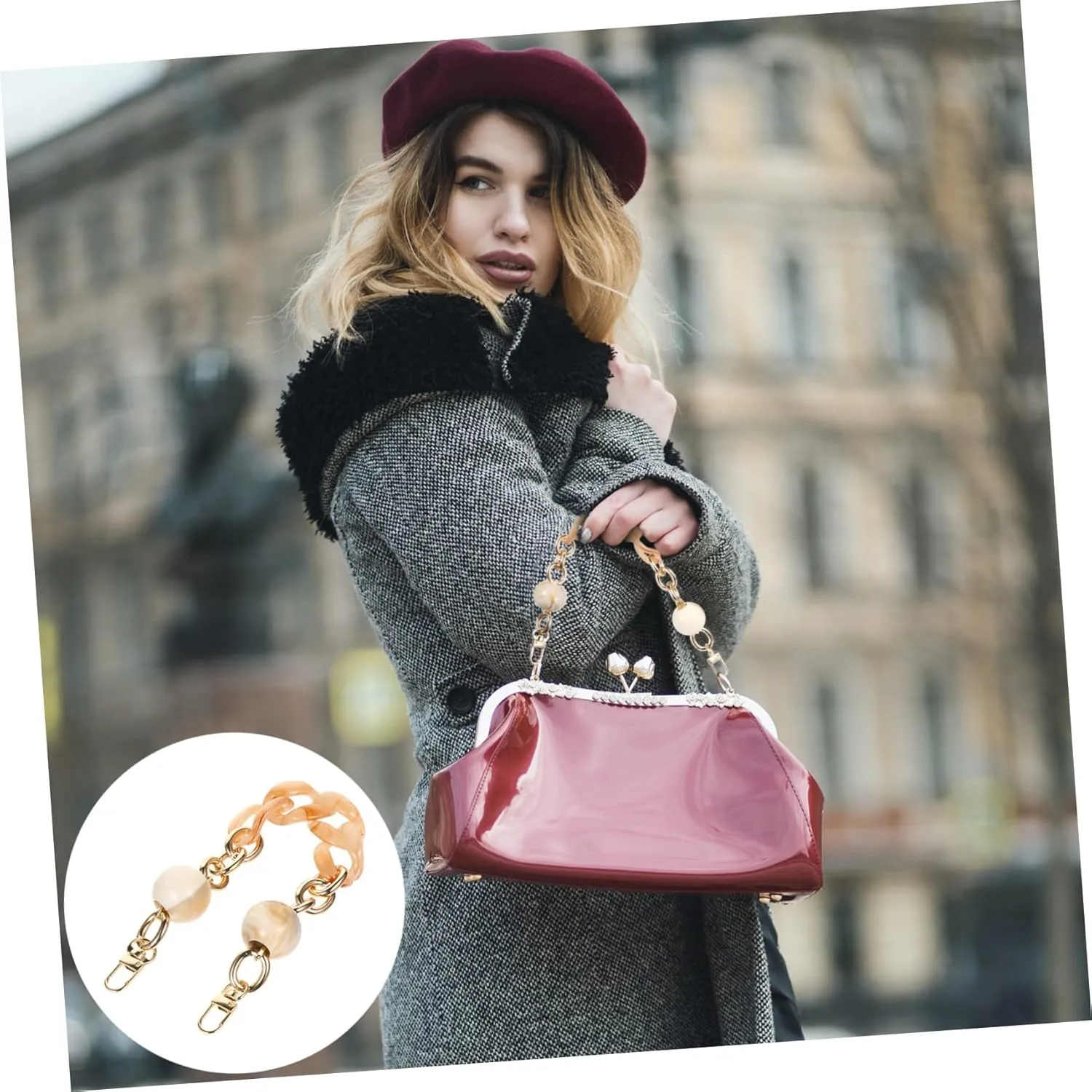 HOMSFOU Purse Chain Handbag Replacement Strap Attractive Chain Handbag Reasonable