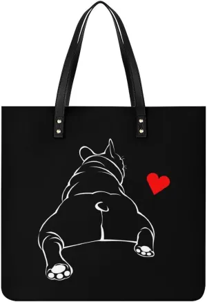 Hotdog Fun Food Hot Dog Leather Handbag with Large Space, Fashionable Handbag