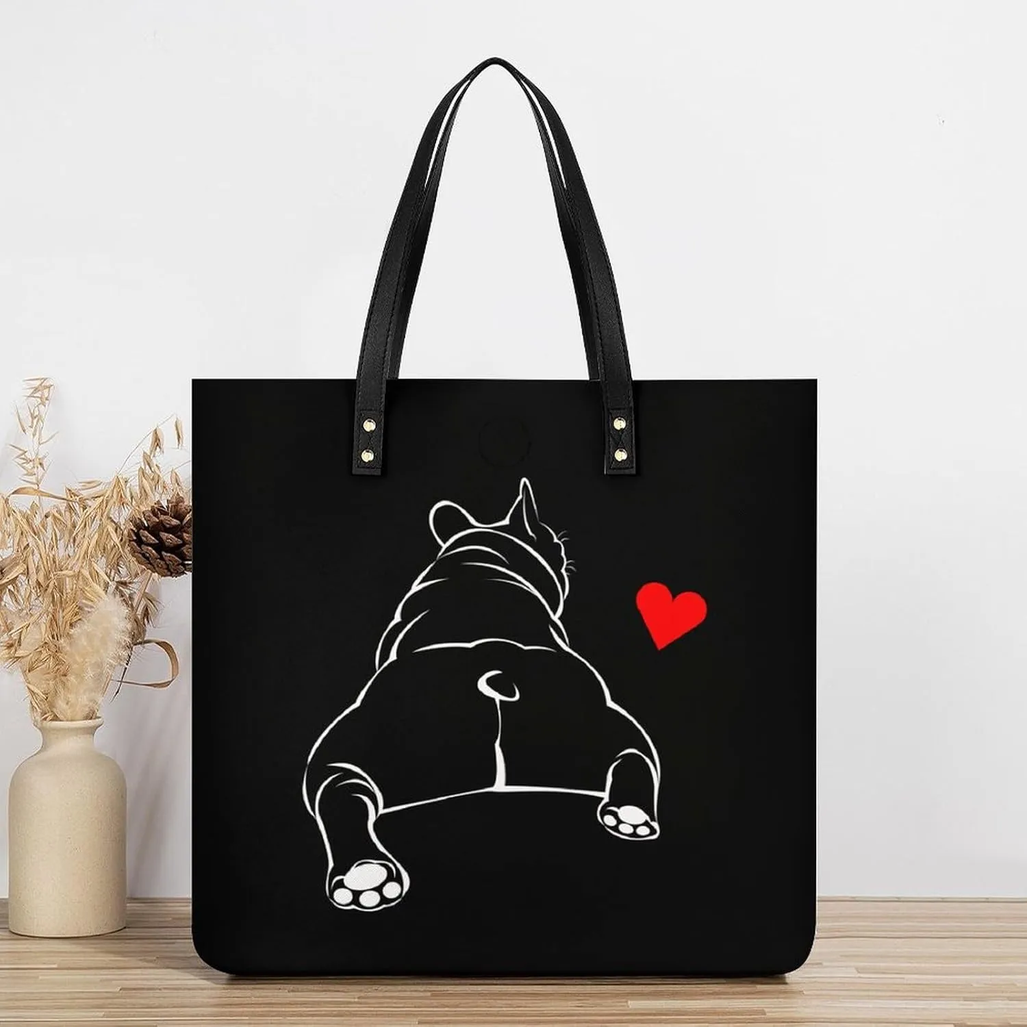 Hotdog Fun Food Hot Dog Leather Handbag with Large Space, Fashionable Handbag