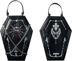 Ita Bag Backpack Gothic Coffin Purses and Handbags for Women Halloween Shoulder Bag with Insert and Chains (Laser Black)