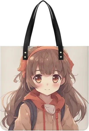 Japan Anime Tote Bag Durable Water-Resistant Handbags Lightweight Tote for Travel Work Book