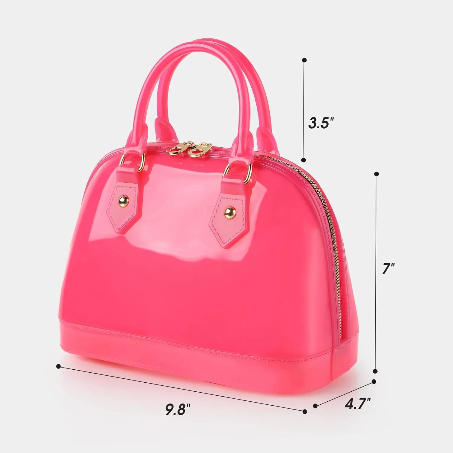 Jelly Crossbody Purse Shoulder Bag, Candy Color Tote Satchel Top-Handle Handbags for Women