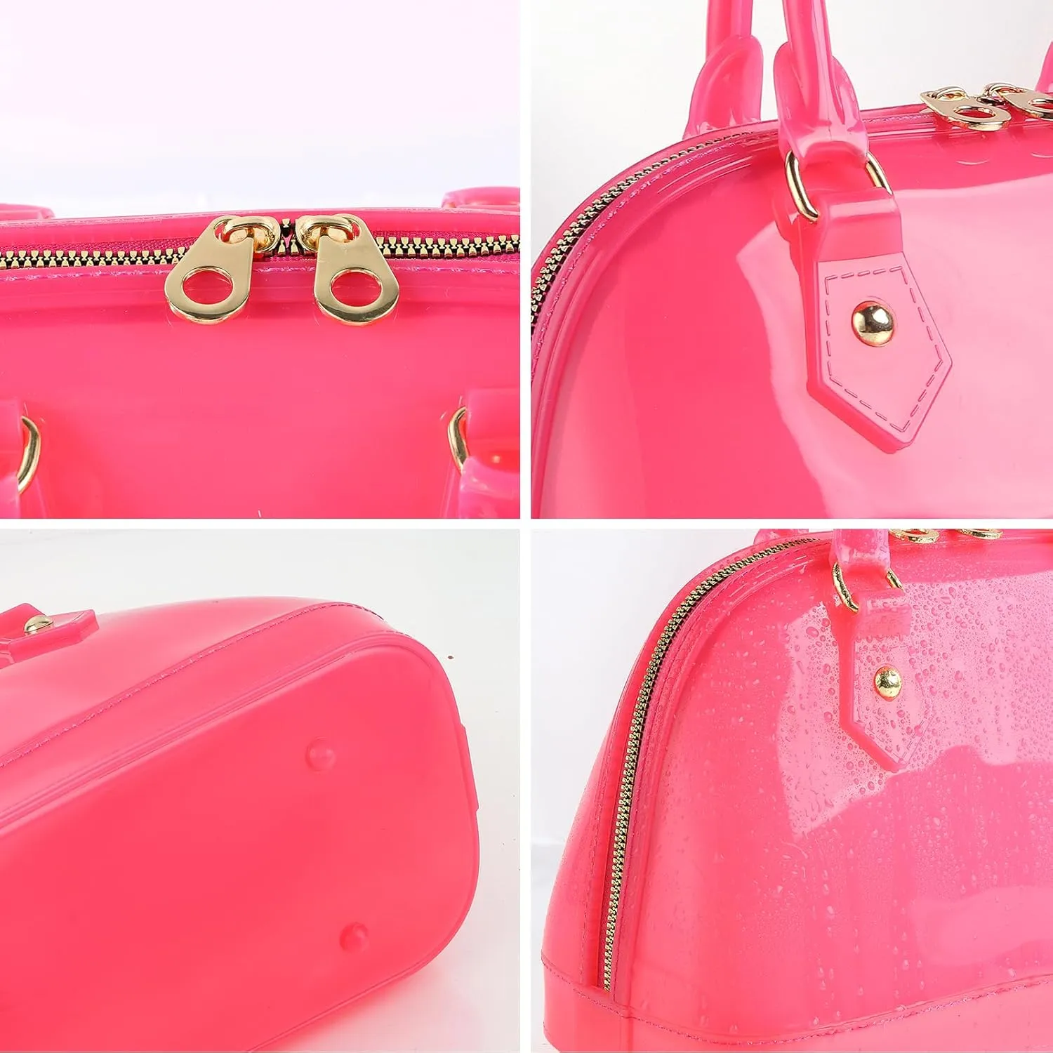 Jelly Crossbody Purse Shoulder Bag, Candy Color Tote Satchel Top-Handle Handbags for Women