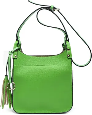 JEN & CO. Lucinda Square Crossbody Bags for Women Vegan Leather Purses Adjustable Strap Shoulder Handbags with Tassel
