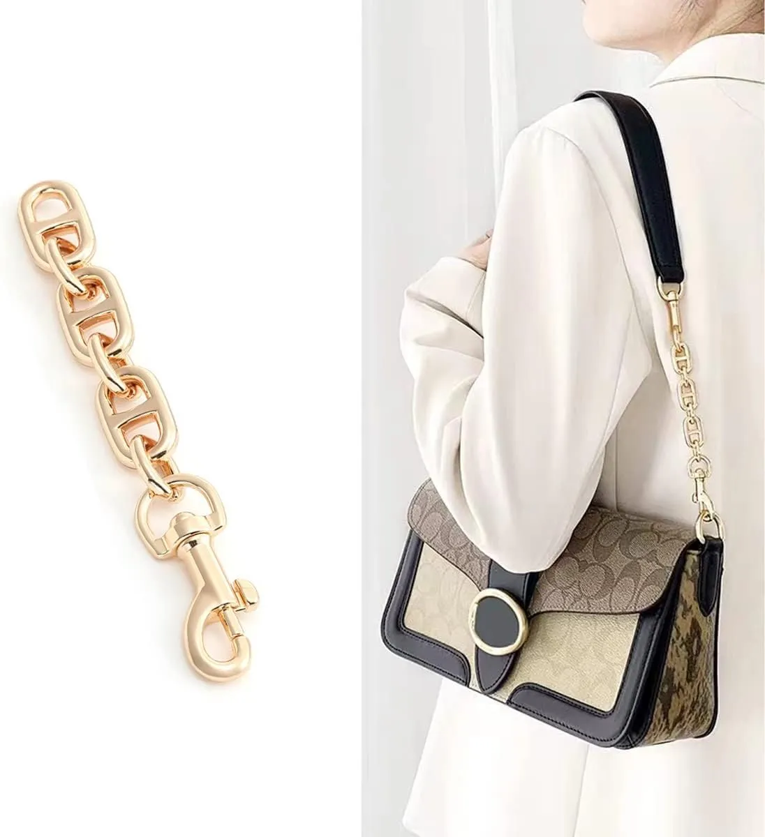 Jiesinlov Bag Strap Extender Replacement Accessory Metal Chain for Purse Handbags Shoulder Bags