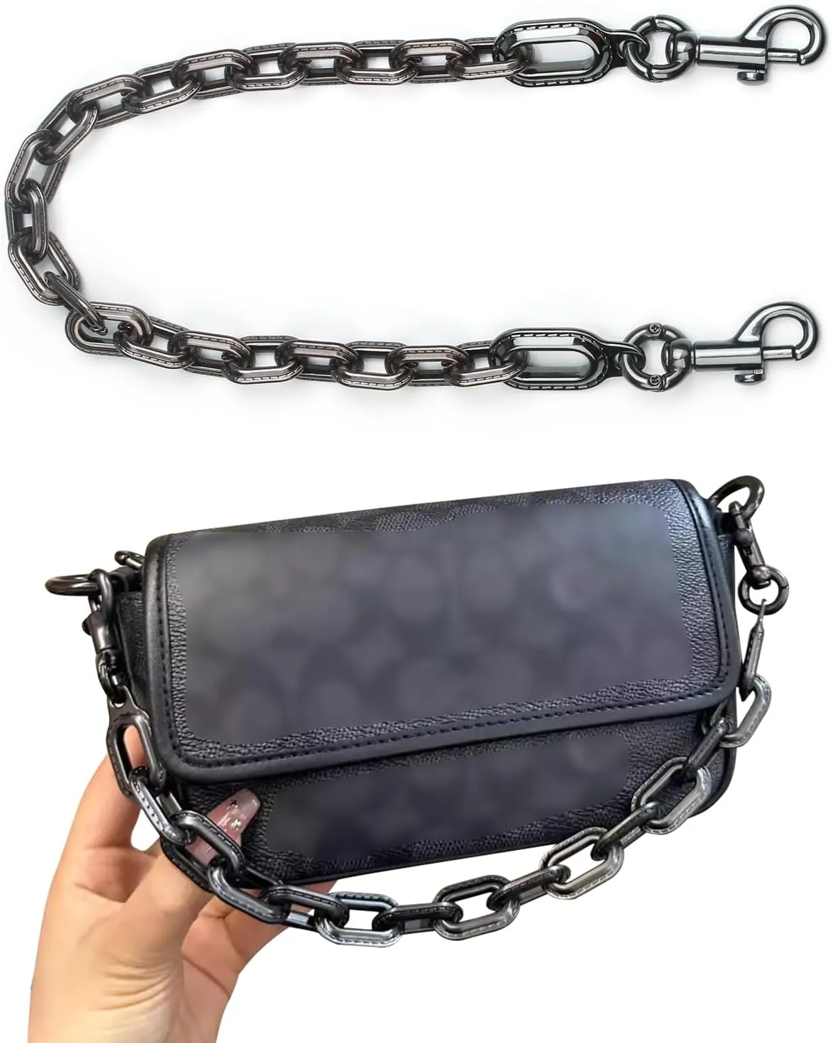 jiesinlov Purse Chain Strap Decorative Handbags Iron Chains with Metal Buckles Replacement for Shoulder Bags(16.5in)