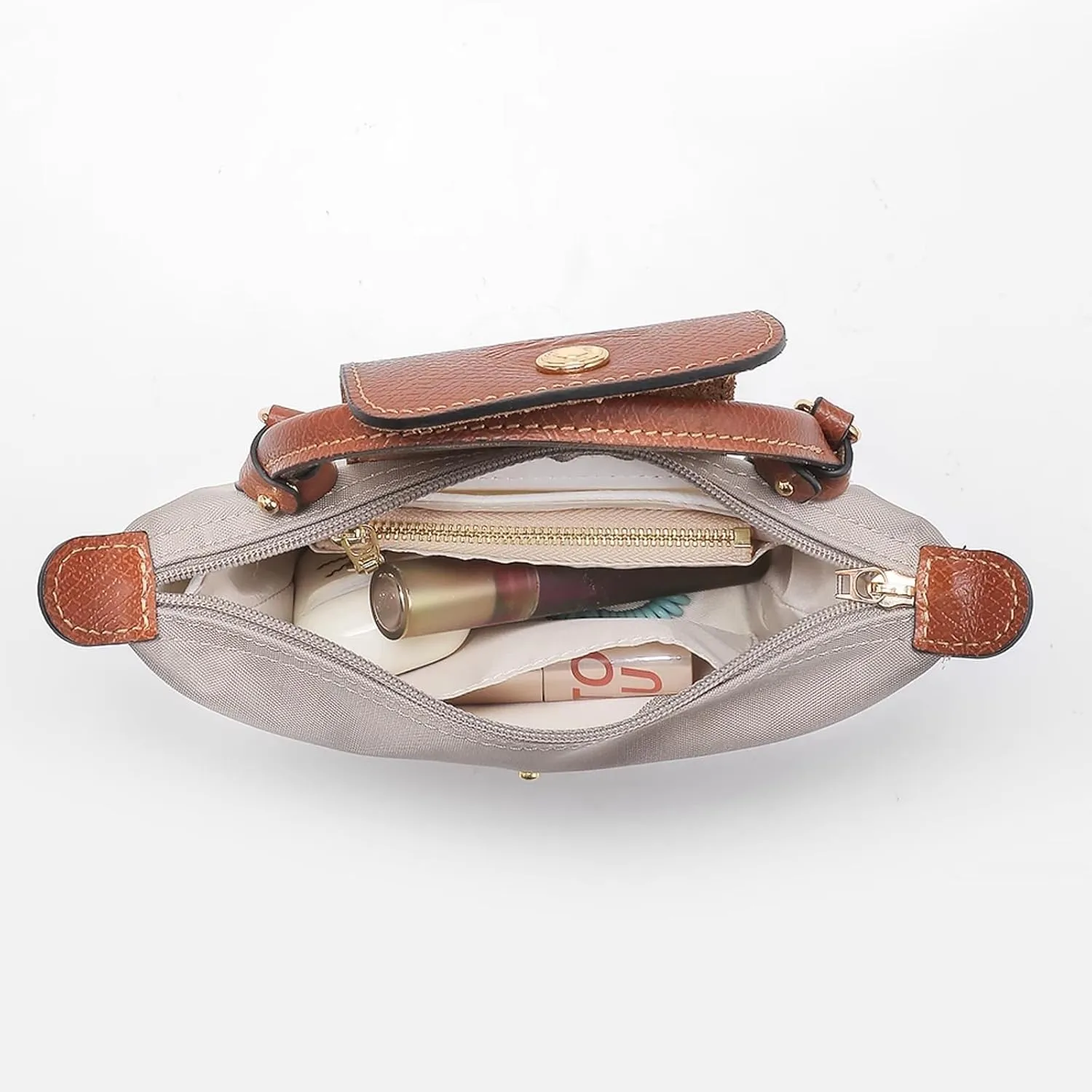 jiesinlov Purse Organizer Insert for Handbags,DuPont Paper Bag Organizers Suitable for Le Pliage Mini (Waterproof-Mini)