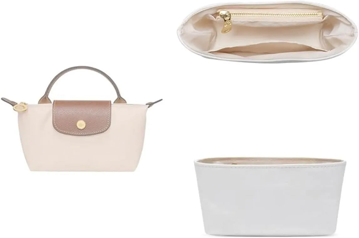 jiesinlov Purse Organizer Insert for Handbags,DuPont Paper Bag Organizers Suitable for Le Pliage Mini (Waterproof-Mini)