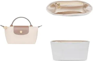 jiesinlov Purse Organizer Insert for Handbags,DuPont Paper Bag Organizers Suitable for Le Pliage Mini (Waterproof-Mini)