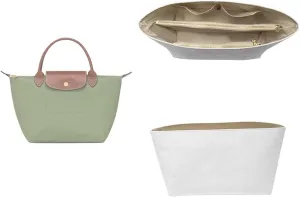 jiesinlov Purse Organizer Insert for Handbags,DuPont Paper Bag Organizers Suitable for Le Pliage Small (Waterproof-Small)