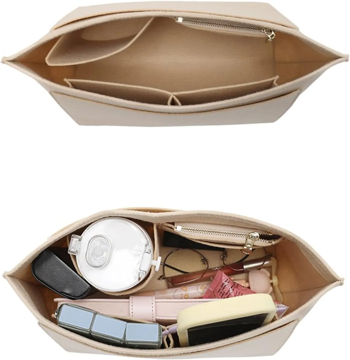 jiesinlov Purse Organizer Insert for Handbags,Felt Bag Organizers Suitable for Le Pliage Medium (Felt-Medium)