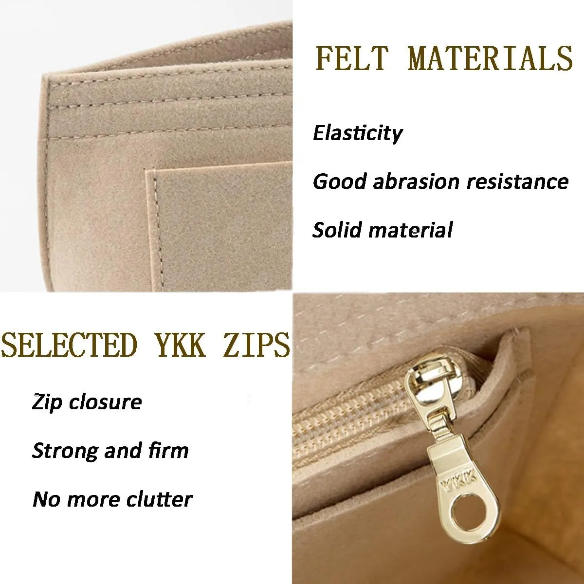 jiesinlov Purse Organizer Insert for Handbags,Felt Bag Organizers Suitable for Le Pliage Medium (Felt-Medium)