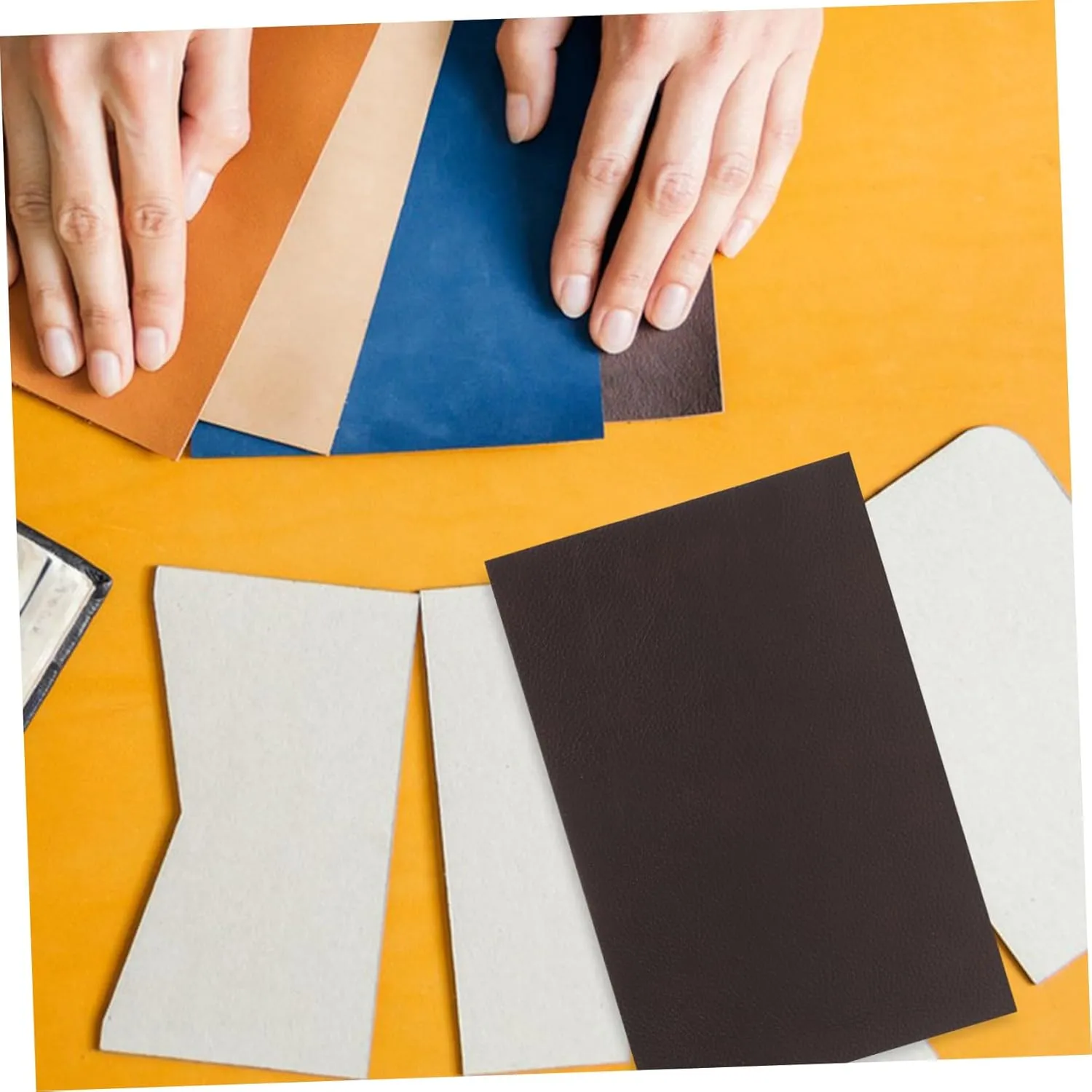 jojofuny 5sets 2pcs Genuine Cowhide Leather for Sofa Repair Multi Use DIY Leather for Crafting Luggage Making and Furniture Restoration 2pcs*5