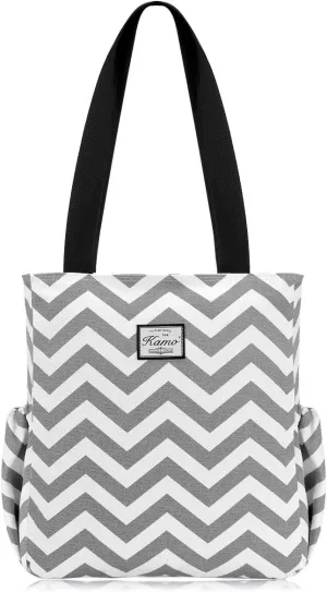 KAMO Floral Tote Bag - Waterproof Lightweight Handbags Travel Shoulder Bag for Hiking Yoga Gym Swimming Travel Beach