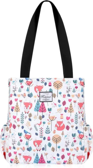 KAMO Floral Tote Bag - Waterproof Lightweight Handbags Travel Shoulder Bag for Hiking Yoga Gym Swimming Travel Beach
