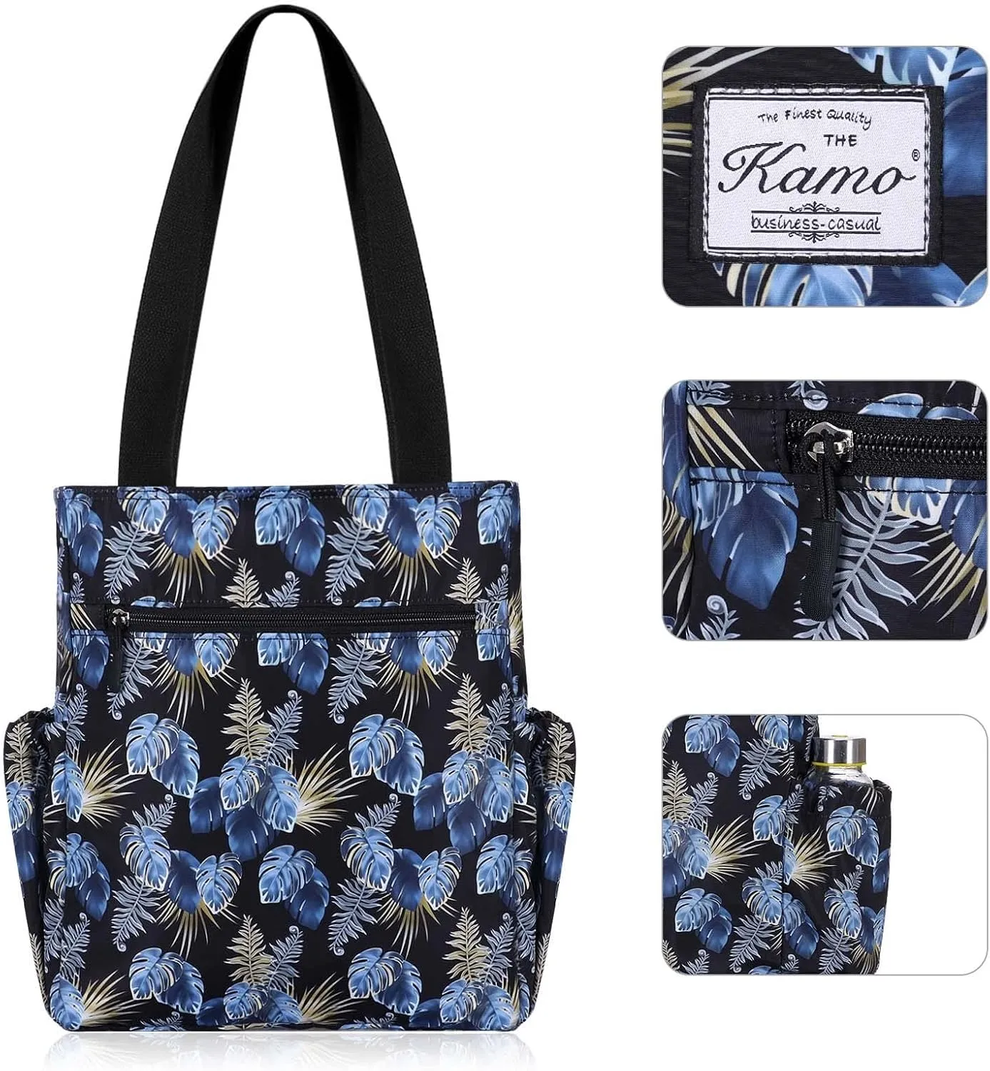 KAMO Floral Tote Bag - Waterproof Lightweight Handbags Travel Shoulder Bag for Hiking Yoga Gym Swimming Travel Beach