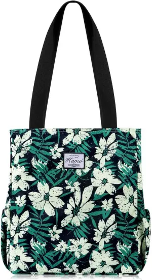 KAMO Floral Tote Bag - Waterproof Lightweight Handbags Travel Shoulder Bag for Hiking Yoga Gym Swimming Travel Beach