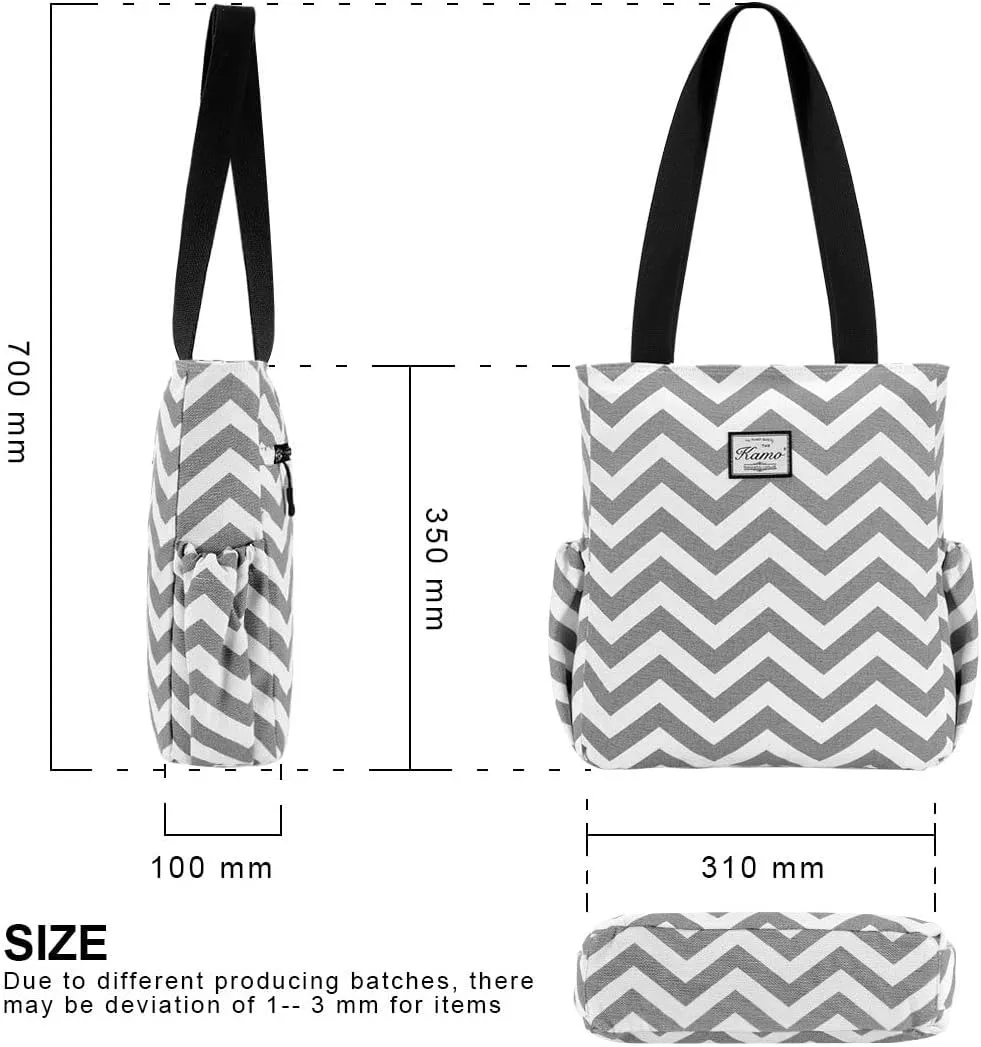 KAMO Floral Tote Bag - Waterproof Lightweight Handbags Travel Shoulder Bag for Hiking Yoga Gym Swimming Travel Beach