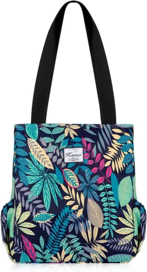 KAMO Floral Tote Bag - Waterproof Lightweight Handbags Travel Shoulder Bag for Hiking Yoga Gym Swimming Travel Beach