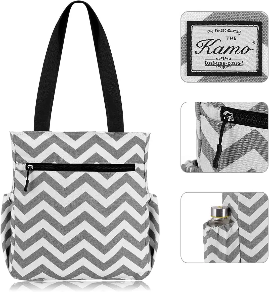 KAMO Floral Tote Bag - Waterproof Lightweight Handbags Travel Shoulder Bag for Hiking Yoga Gym Swimming Travel Beach