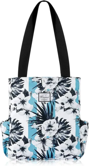 KAMO Floral Tote Bag - Waterproof Lightweight Handbags Travel Shoulder Bag for Hiking Yoga Gym Swimming Travel Beach