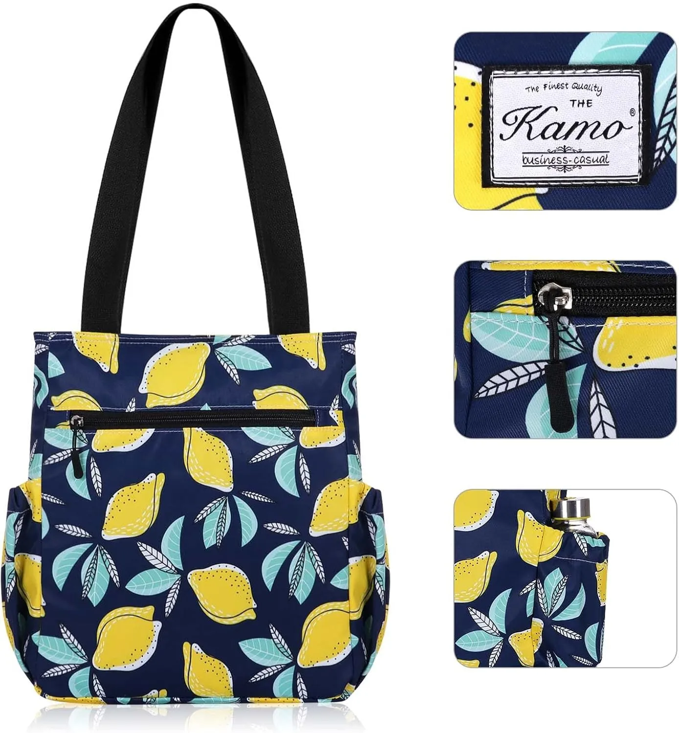 KAMO Floral Tote Bag - Waterproof Lightweight Handbags Travel Shoulder Bag for Hiking Yoga Gym Swimming Travel Beach