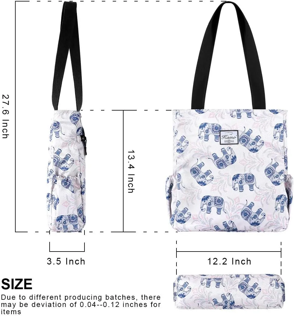 KAMO Floral Tote Bag - Waterproof Lightweight Handbags Travel Shoulder Bag for Hiking Yoga Gym Swimming Travel Beach