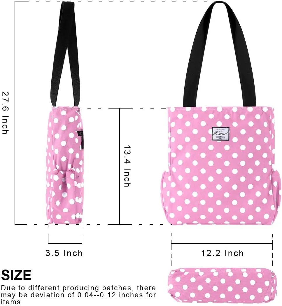 KAMO Floral Tote Bag - Waterproof Lightweight Handbags Travel Shoulder Bag for Hiking Yoga Gym Swimming Travel Beach