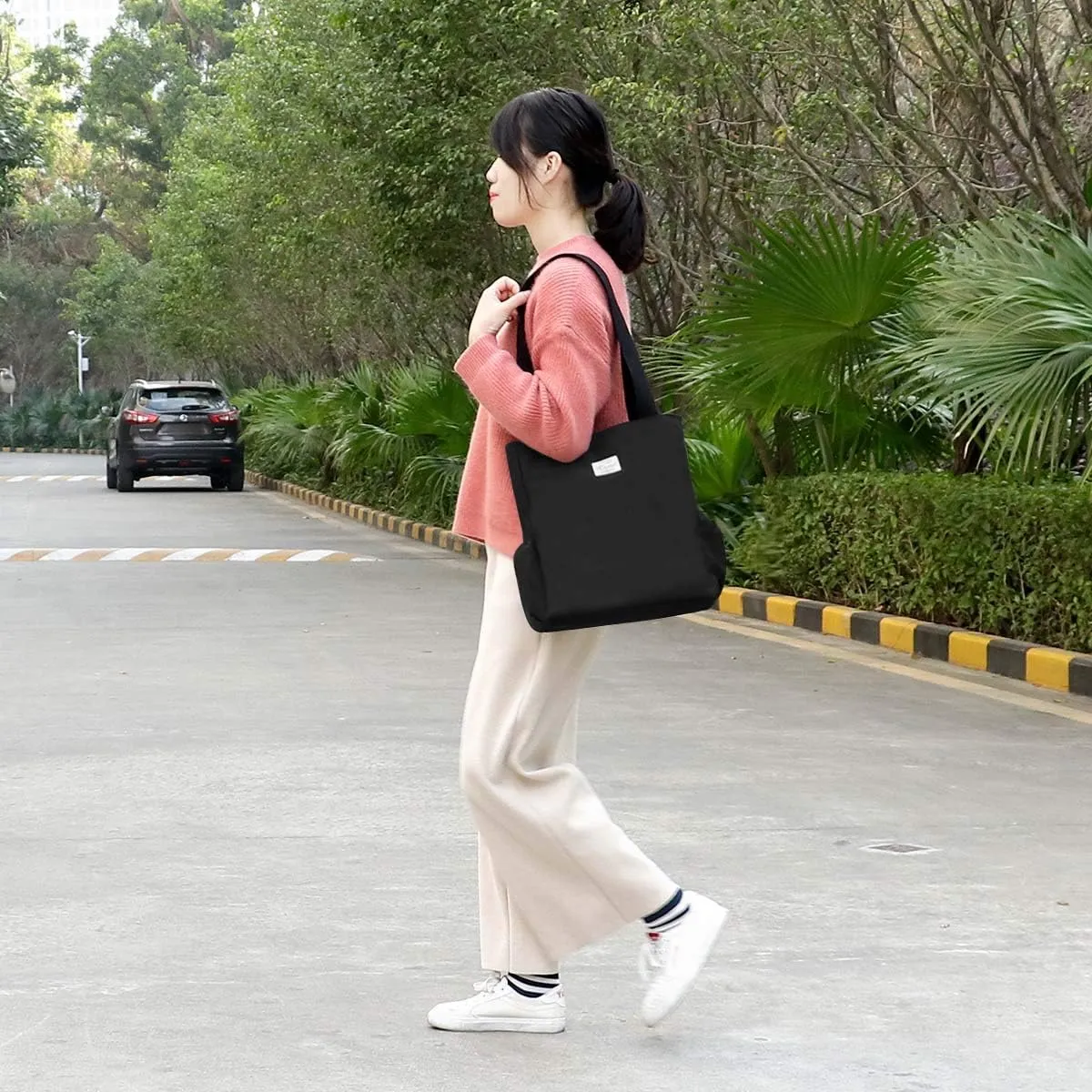 KAMO Floral Tote Bag - Waterproof Lightweight Handbags Travel Shoulder Bag for Hiking Yoga Gym Swimming Travel Beach