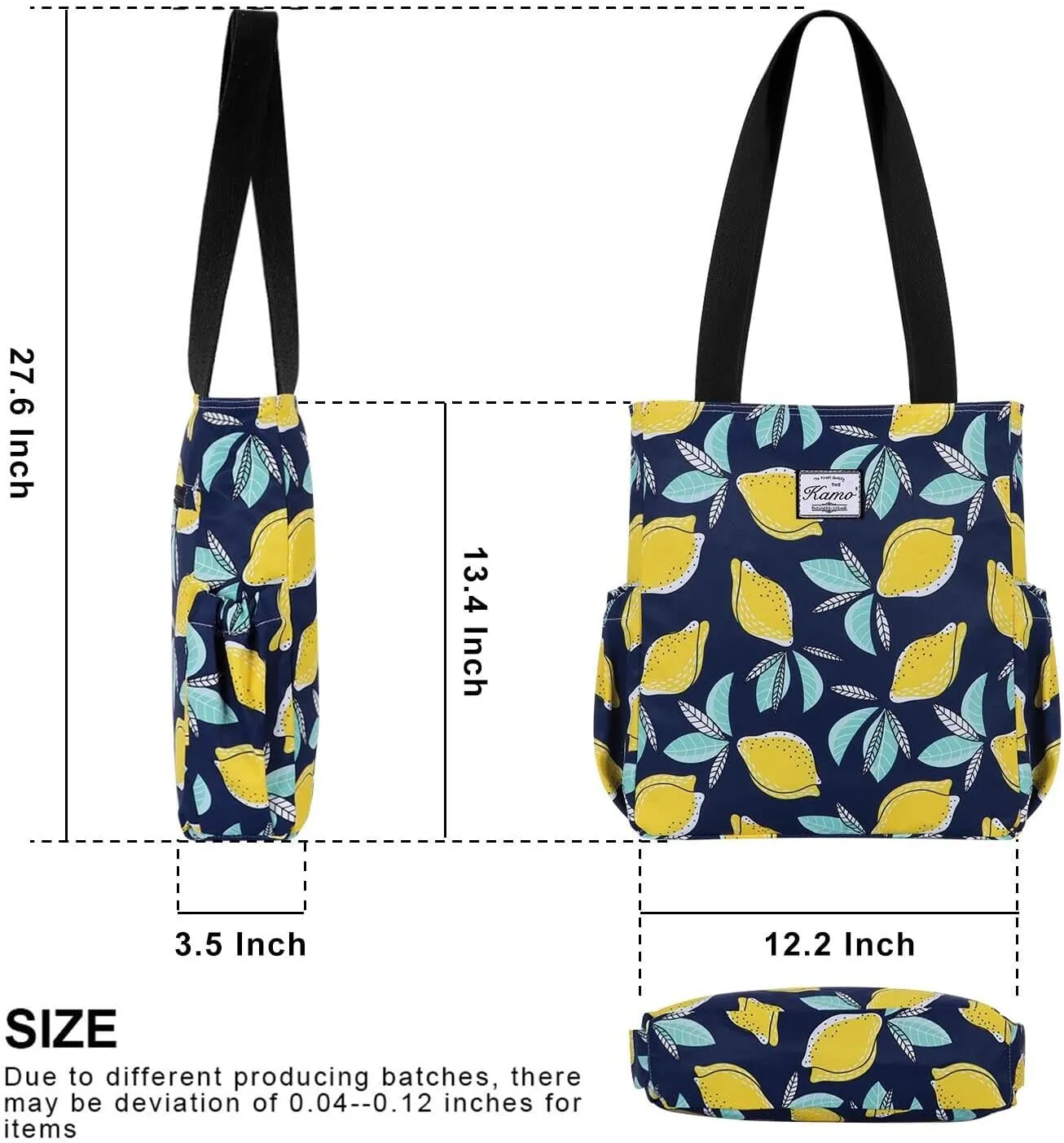 KAMO Floral Tote Bag - Waterproof Lightweight Handbags Travel Shoulder Bag for Hiking Yoga Gym Swimming Travel Beach
