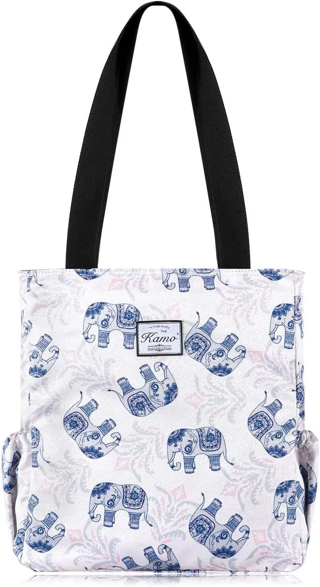 KAMO Floral Tote Bag - Waterproof Lightweight Handbags Travel Shoulder Bag for Hiking Yoga Gym Swimming Travel Beach