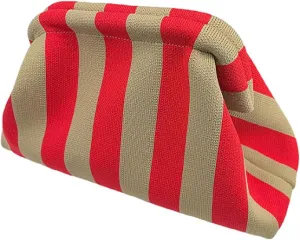 KARRESLY Summer Beach Clutch Purses for Women Woven Crochet Dumpling Handbags Small Purse