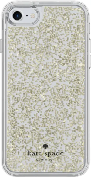 kate spade new york Protective Clear Glitter Case for iPhone 7 - Gold Glitter