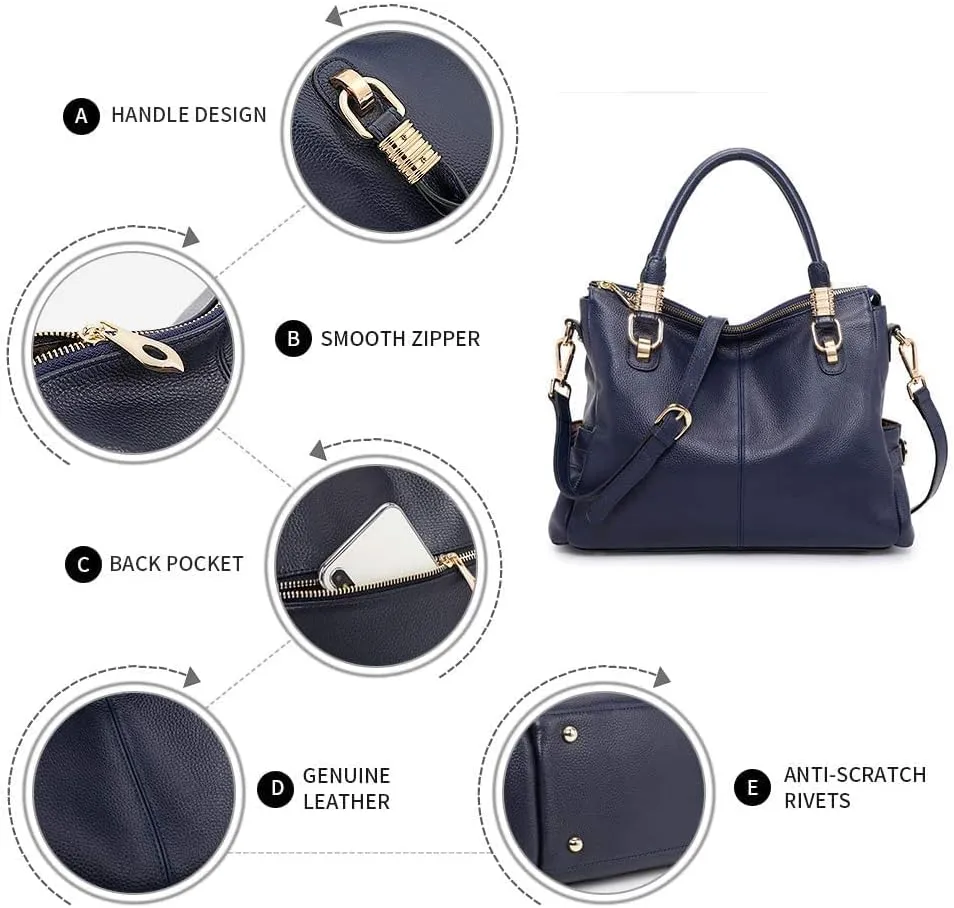 Kattee Soft Women Genuine Leather Purses and Handbags Satchel Tote Shoulder Bag