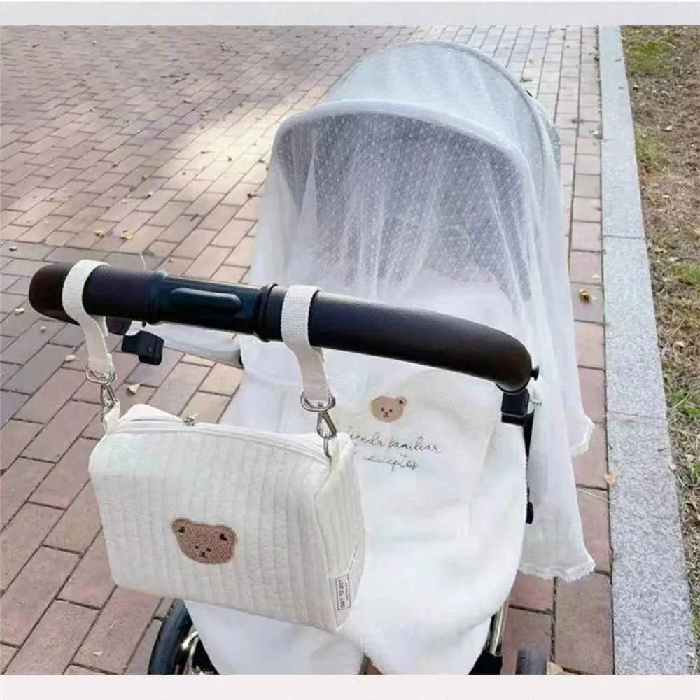 Kawaii Custom Baby Bear Stroller Bag 🐻✨ Personalized Name Hanging Organizer for Cute Outdoor Adventures! 🍼💖
