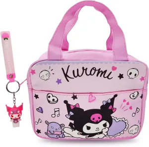 Kawaii Kitty Insulated Lunch Bag for Women, Reusable Large Capacity Lunch Box, Leakproof Lunch Tote Bag with Front Pocket, Lunchbox Container Thermal Cooler Bag Food Handbags for Work Office Picnic