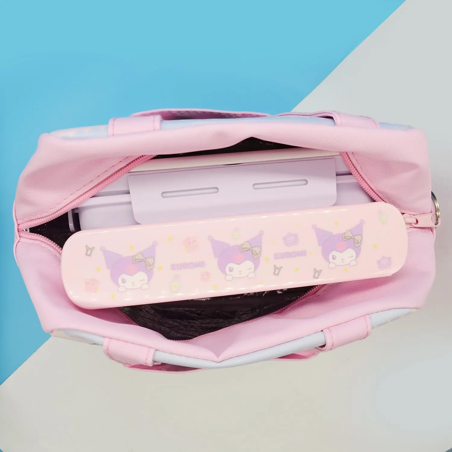Kawaii Kitty Insulated Lunch Bag for Women, Reusable Large Capacity Lunch Box, Leakproof Lunch Tote Bag with Front Pocket, Lunchbox Container Thermal Cooler Bag Food Handbags for Work Office Picnic