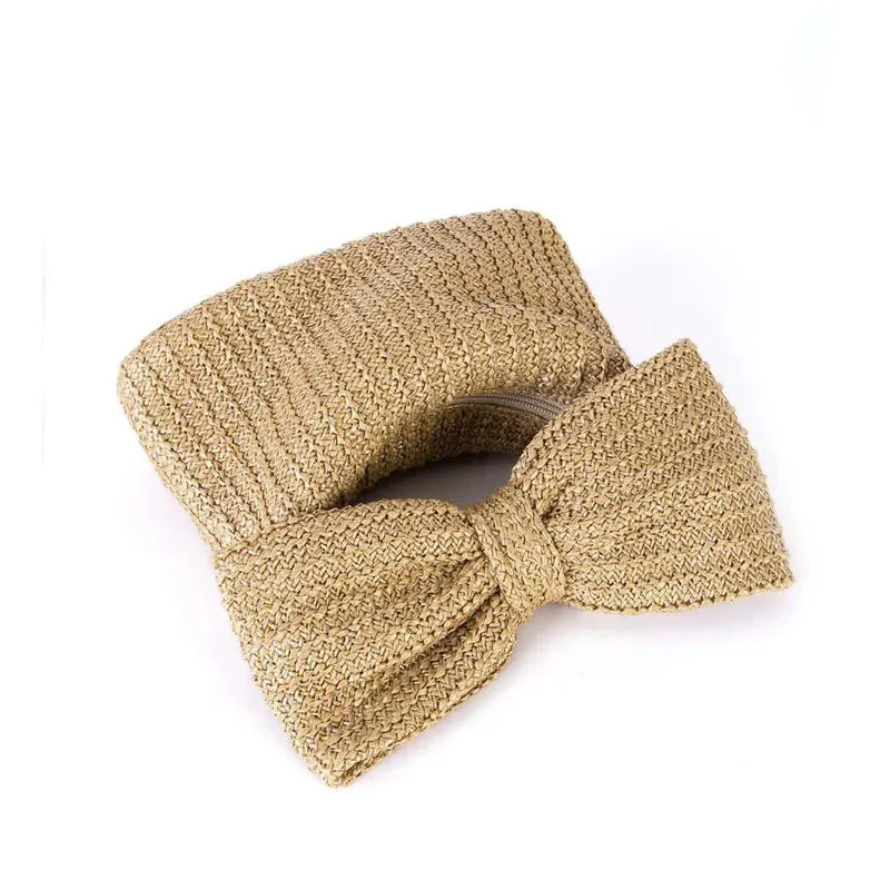 Kawaii Summer Bow Clutch Bag 🌸✨ | Adorable Straw Purse for Beach & Parties 💖 | 2024 Luxury Design 👜