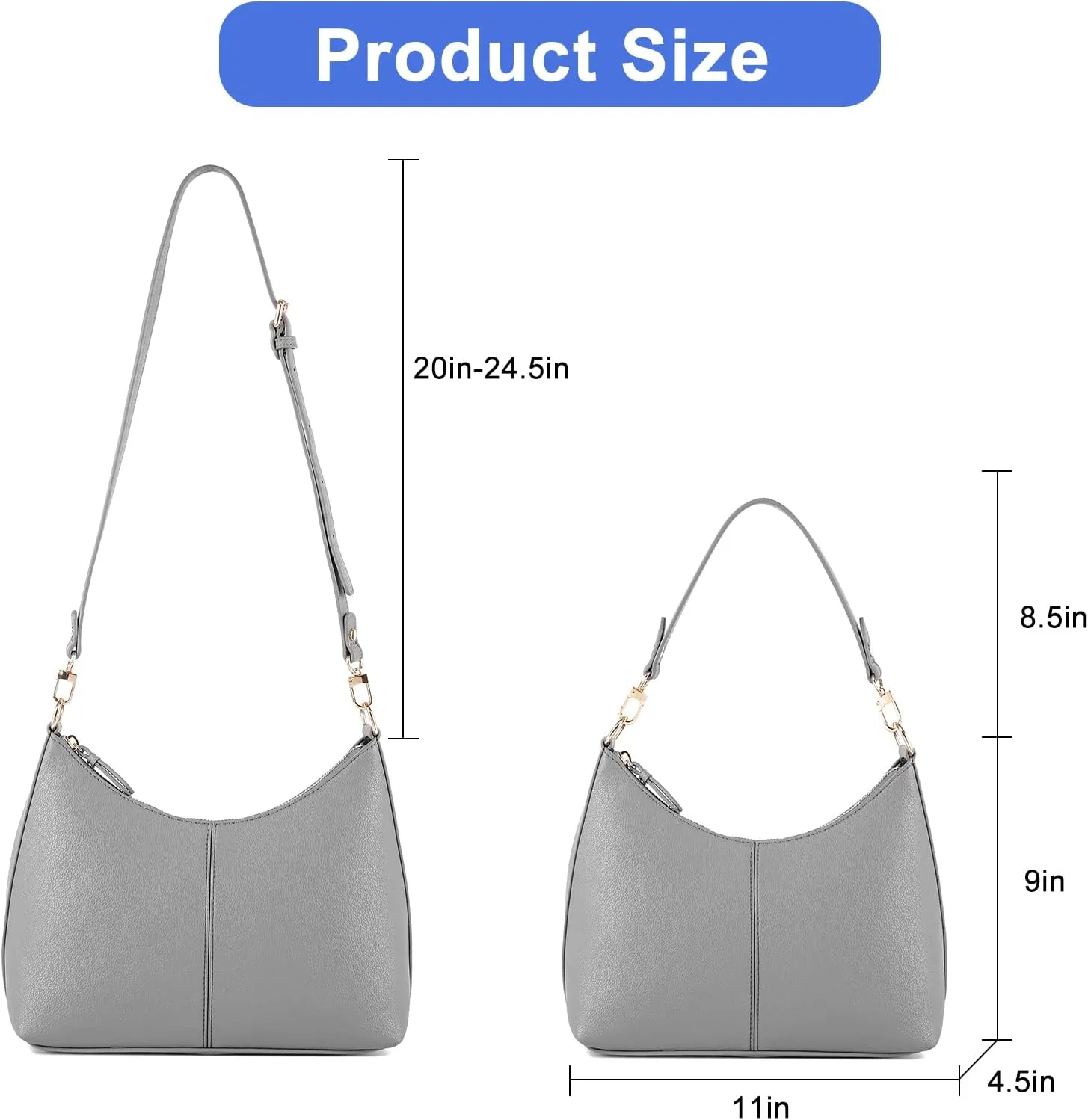 Keyli Small Shoulder Handbags for Women Mini Purse Waterproof Soft Leather Crossbody Bags for Work Shopping Travel