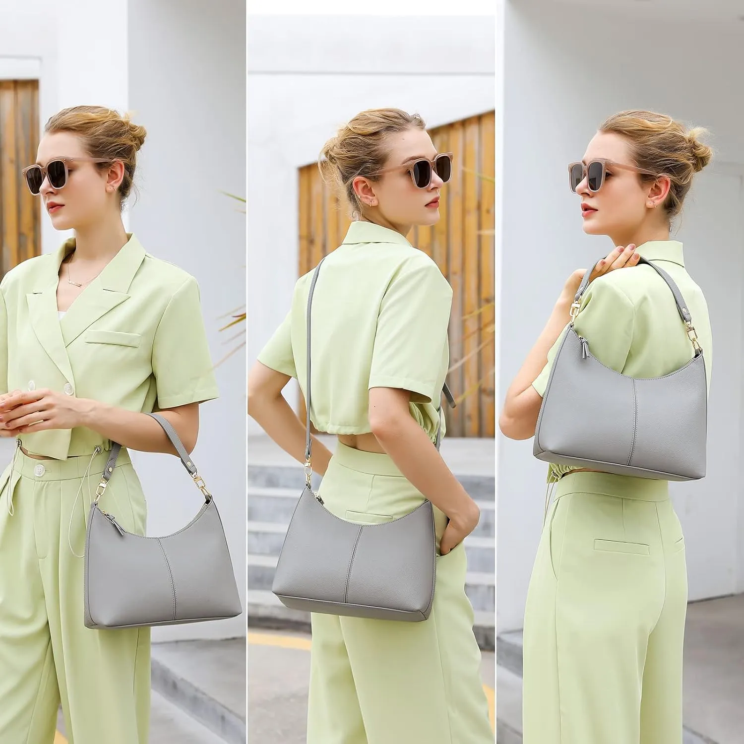 Keyli Small Shoulder Handbags for Women Mini Purse Waterproof Soft Leather Crossbody Bags for Work Shopping Travel