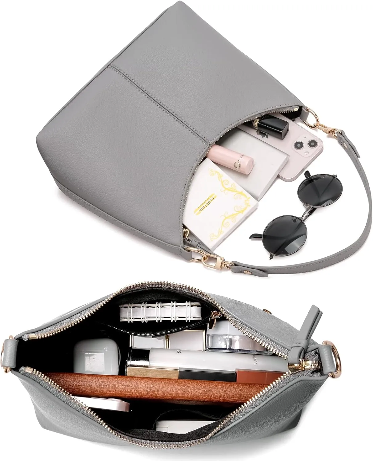 Keyli Small Shoulder Handbags for Women Mini Purse Waterproof Soft Leather Crossbody Bags for Work Shopping Travel