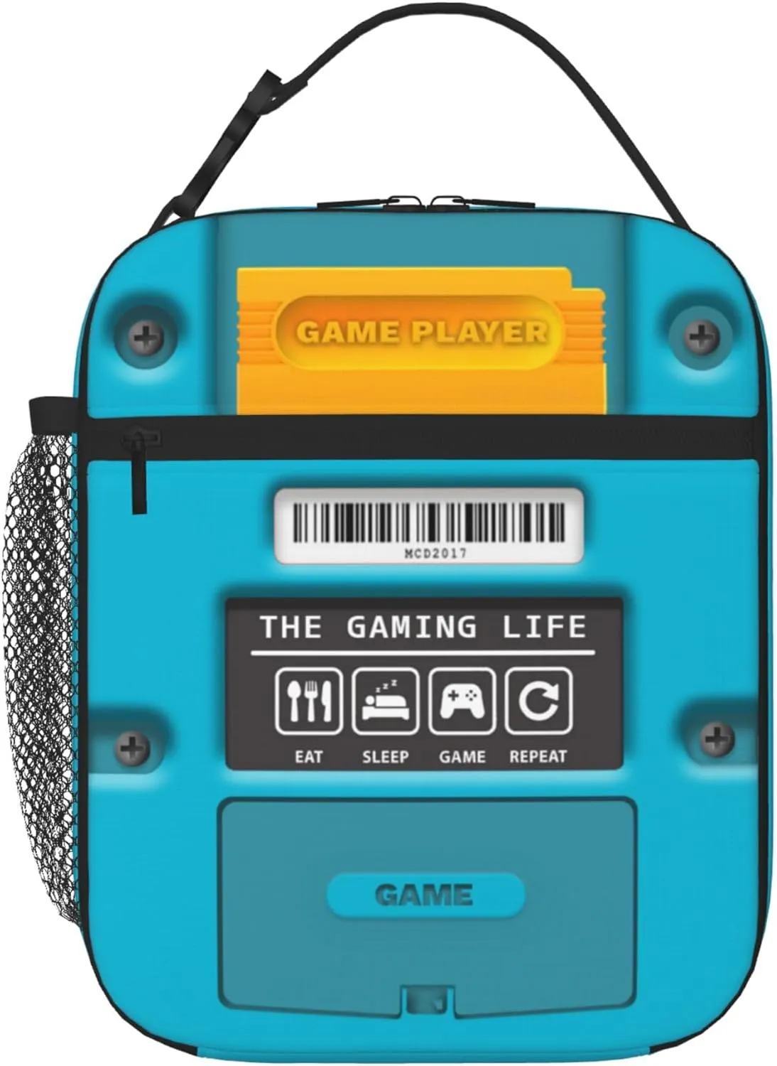 Kids Lunch Box Lunch Bag for Boys Girls, Reusable Insulated Game Lunch Boxes Gamer Tote Bag, High Capacity Leakproof Thermal Cooler Sack Food Handbags for School Work Picnic Camping Gifts