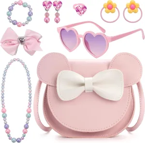 Kids Purse Toddler Gifts for Girls, Cute Little Girls Purse Mouse Ear Crossbody Bag, Princess Handbags for Age 3-14