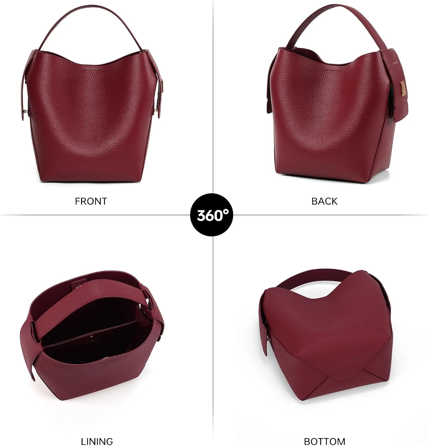 LA FESTIN Small Purse Genuine Leather Bags for Women: Shoulder Handbags Crossbody Bag